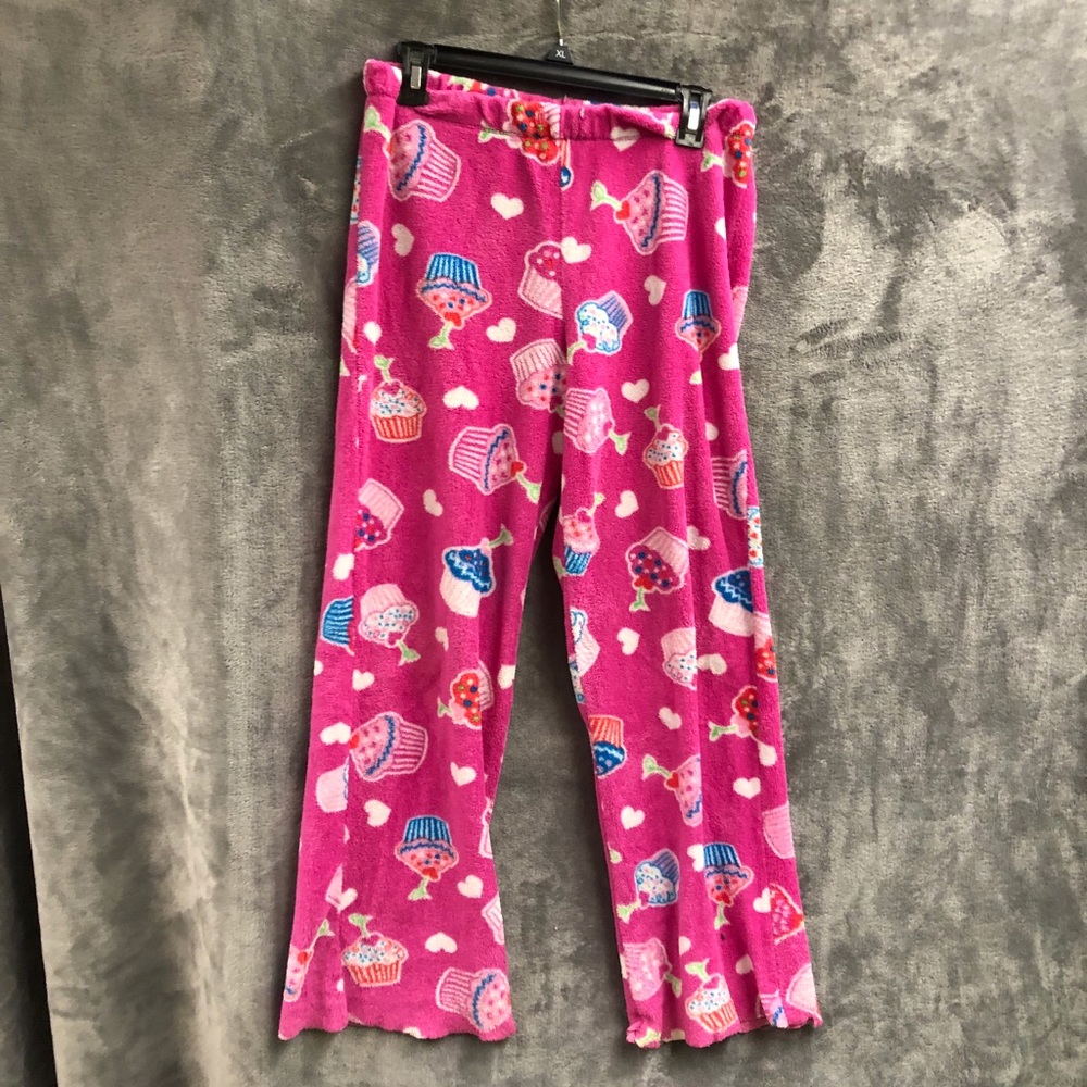 Fleece cupcake pajama pants